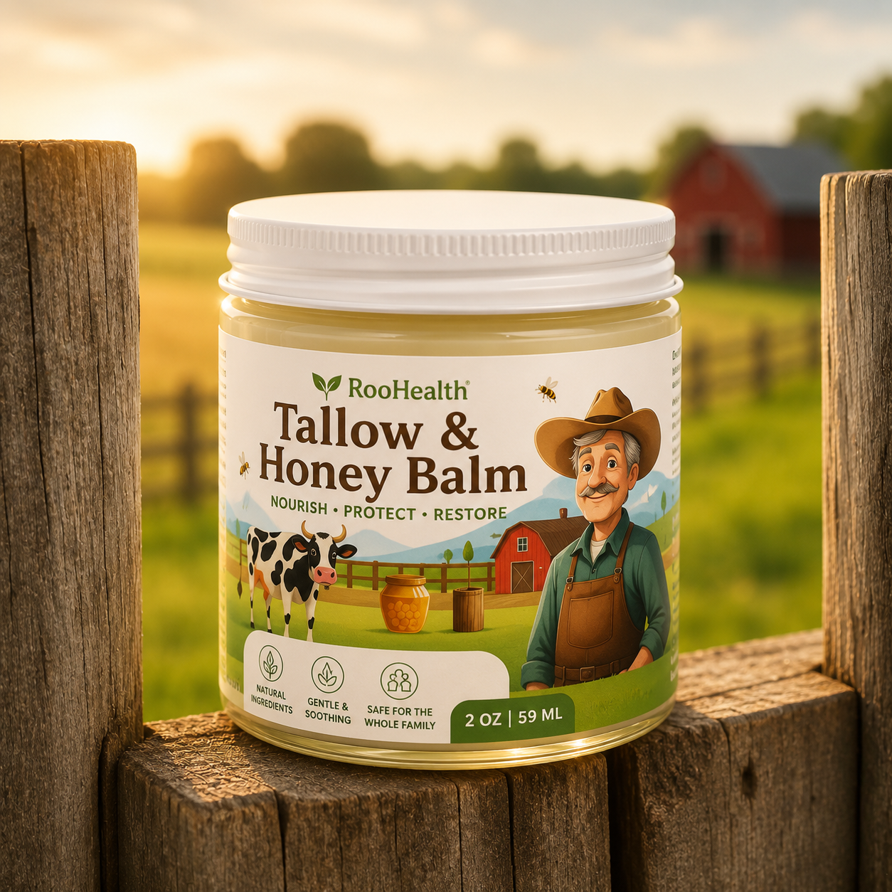 ROH™ Grass-Fed Tallow & Honey Balm